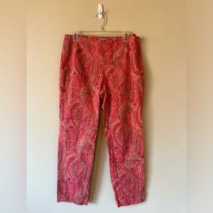 Paisley printed dress pants